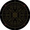 Tapis de cartes rond 60 cm noir arabesques