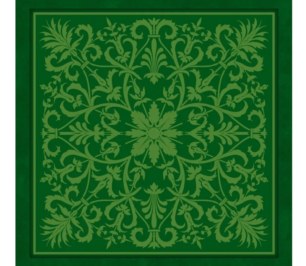 Tapis de cartes Vert Arabesques 70 x 70 cm