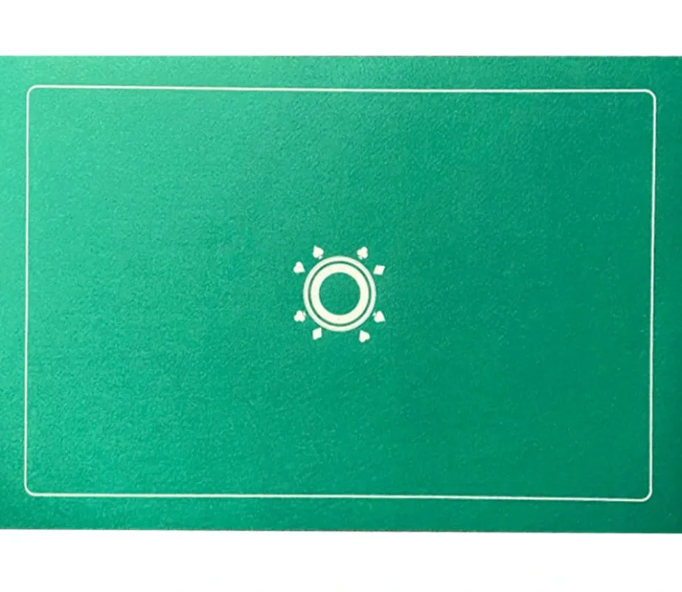 Tapis de cartes vert 40 x 60 cm feutrine dos latex
