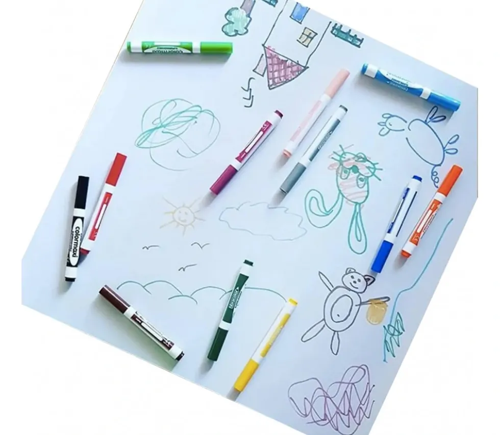 Tapis de jeu à personnaliser 55 x 55 cm avec feutres à encre lavable 55 x 55 cm