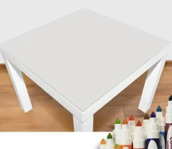 Tapis de jeu à personnaliser 55 x 55 cm avec feutres à encre lavable 55 x 55 cm