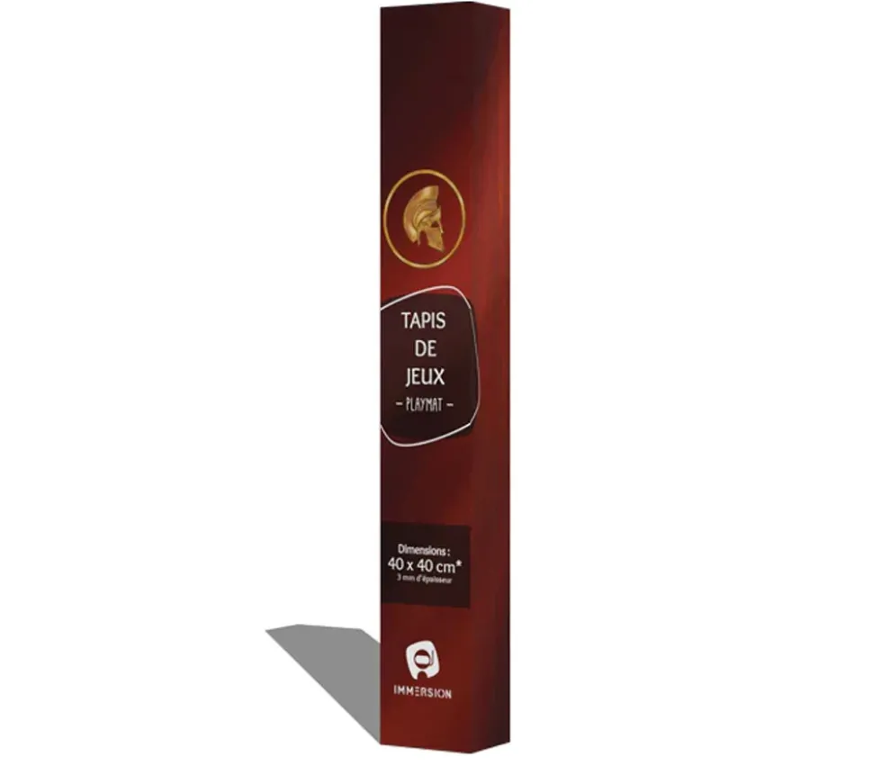 Tapis de jeux 40 x 40 cm rouge Casque doré