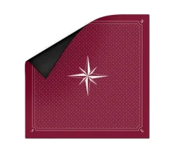 Tapis jeu Tarot 60 x 60 cm bordeaux rose des vents