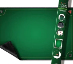 Tapis jeu Vert Belote pro - 40 x 60 cm super qualité