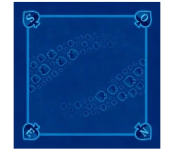 Tapis jeu 60 x 60 cm Tarot bleu Pique Forest