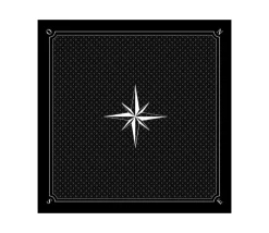 Tapis jeu 60 x 60 cm Tarot noir rose des vents