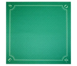 Tapis jeu 60 x 60 cm vert motif mini atouts Nord-Sud Tarot