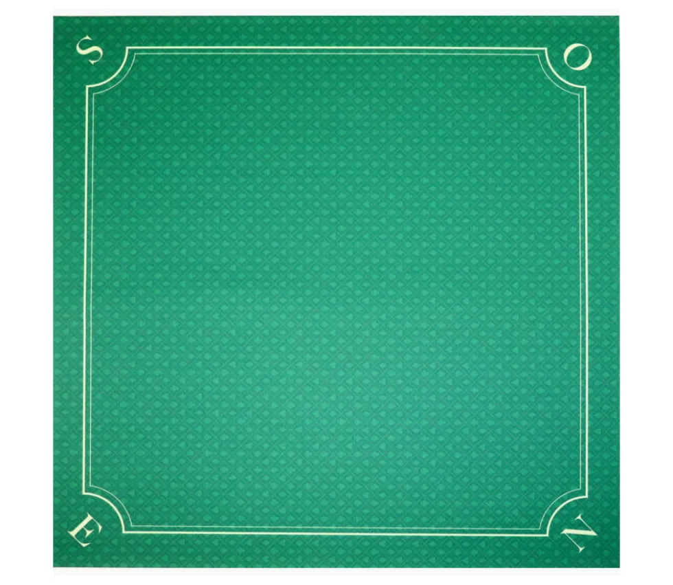Tapis jeu 60 x 60 cm vert motif mini atouts Nord-Sud Tarot