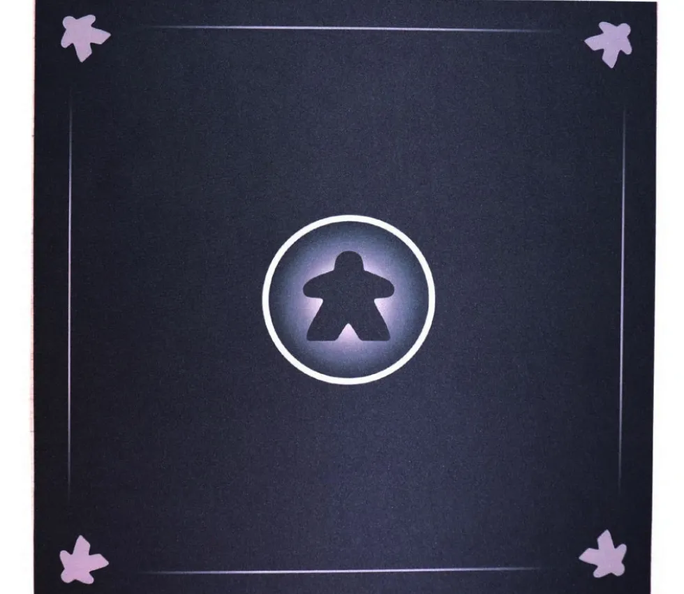 Tapis Meeple noir Multijeux 60x60 cm