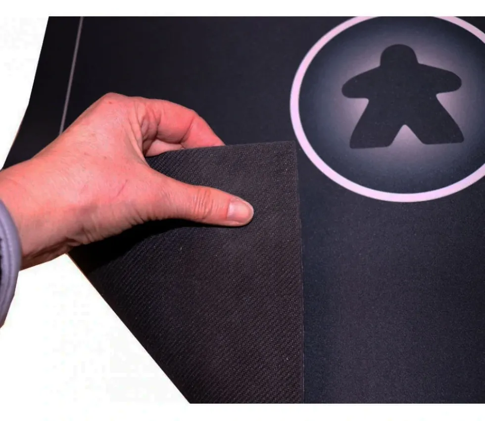 Tapis Meeple noir Multijeux 60x60 cm