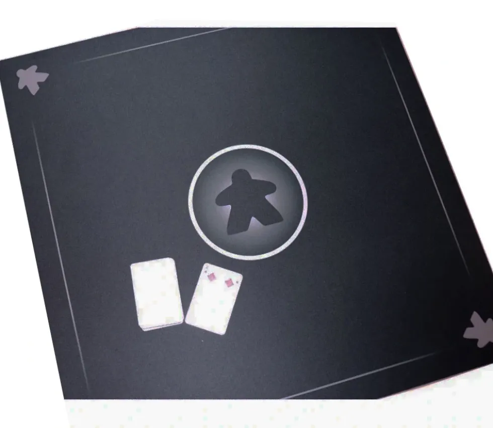 Tapis Meeple noir Multijeux 60x60 cm