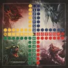 Tapis souple jeu petits chevaux Dragons 50 x 50 cm sans pions