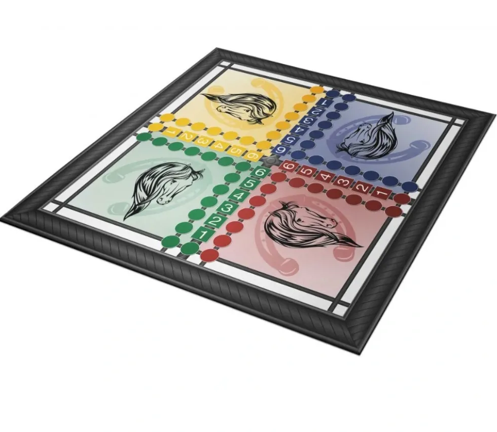 Tapis souple jeu petits chevaux 50 x 50 cm sans pions
