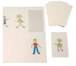 10 étiquettes autocollantes 85x54 mm rectangles coins arrondis pour cartes à jouer