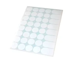 40 étiquettes 24 mm rondes autocollantes blanches pastille