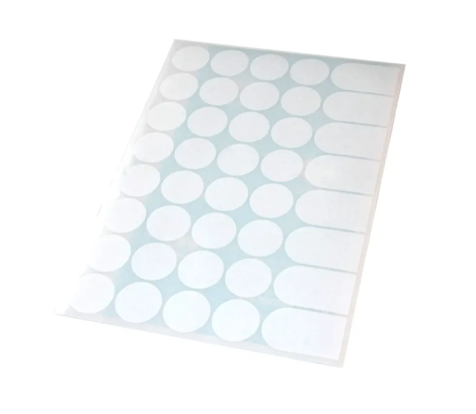 40 étiquettes 24 mm rondes autocollantes blanches pastille