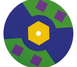 Toupie géante 15 cm mélange de couleurs