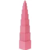 Tour Rose Montessori - 10 cubes en bois
