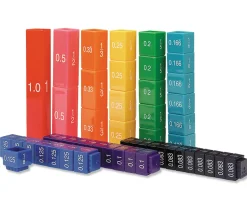 Tours des équivalences fractions - 51 cubes encastrables