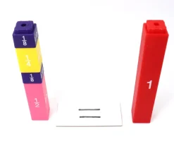 Tours des équivalences fractions - 51 cubes encastrables