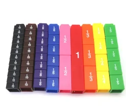 Tours des équivalences fractions - 51 cubes encastrables
