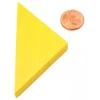 Triangle rectangle isocèle jaune 67 x 47 x 8 mm en bois