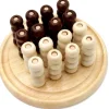 Tri-morpion rond en bois 64 boules 20 cm diamètre