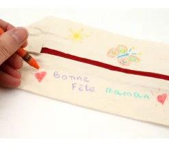 Trousse à personnaliser 23 cm avec fermeture éclair