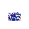 Tube 40 galets bleus nacrés pierre de vie 12 x 7 mm