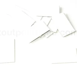 10 Tuiles jetons épais rectangles blancs 20x40 mm vierge à personnaliser