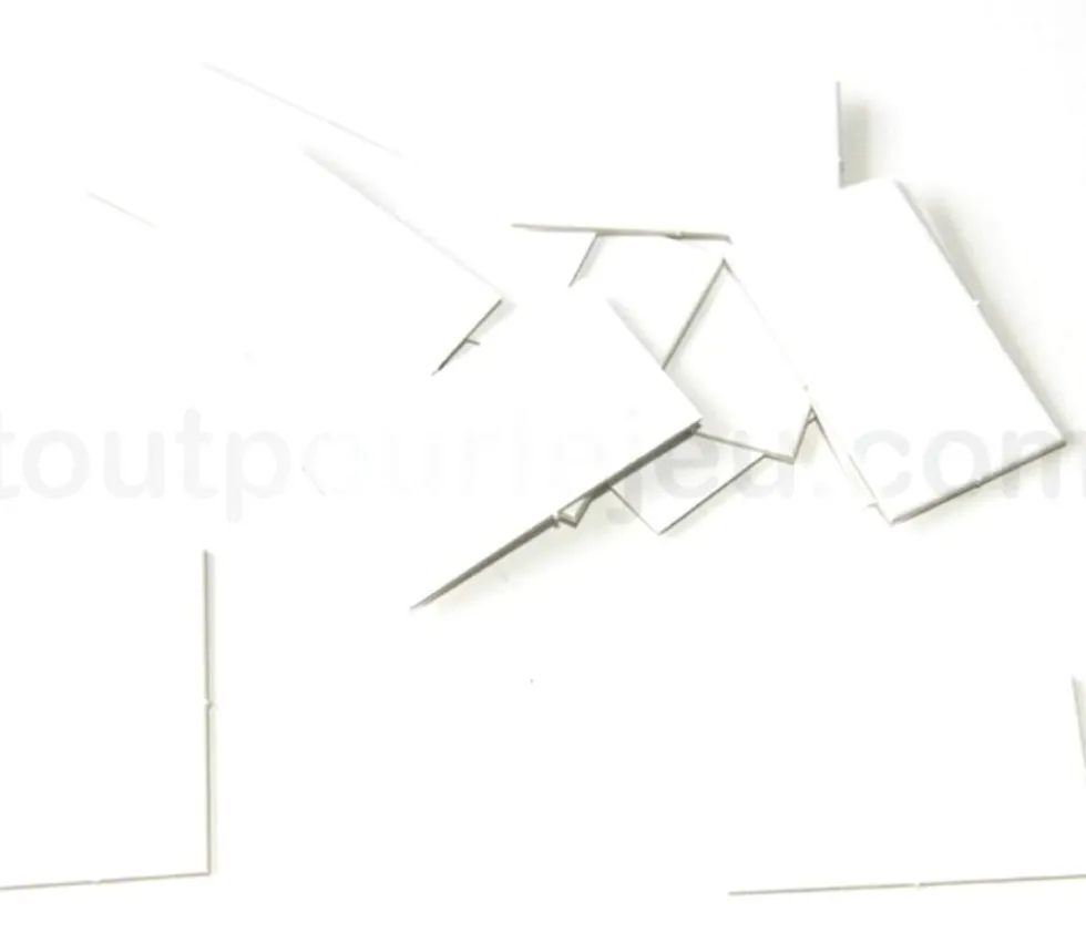 10 Tuiles jetons épais rectangles blancs 20x40 mm vierge à personnaliser