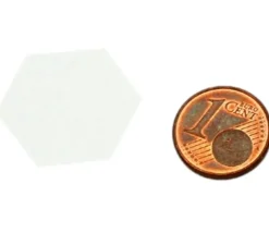 20 Tuiles 25 mm hexagones jetons épais blancs