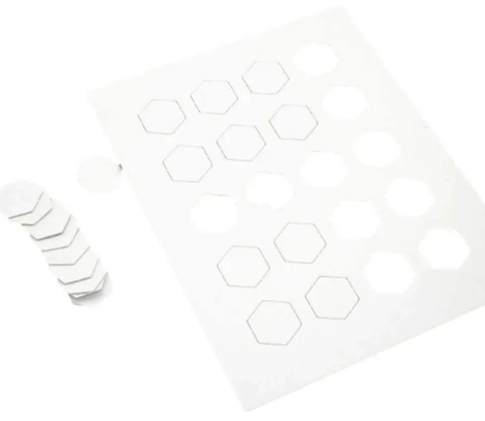20 Tuiles 25 mm hexagones jetons épais blancs