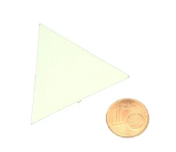 25 Tuiles 40 mm triangle jeton épais blanc à personnaliser