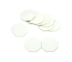 15 Tuiles octogones 50 mm blancs neutres à personnaliser