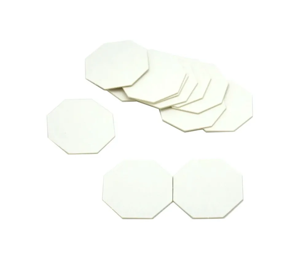 15 Tuiles octogones 50 mm blancs neutres à personnaliser