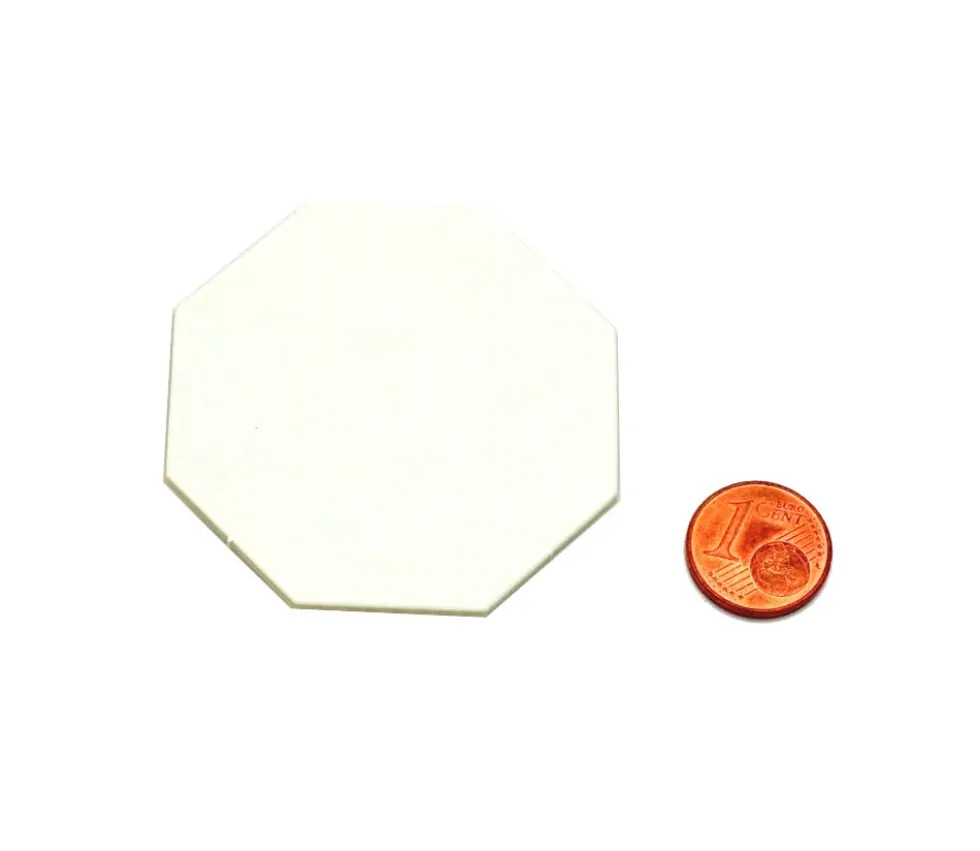 15 Tuiles octogones 50 mm blancs neutres à personnaliser