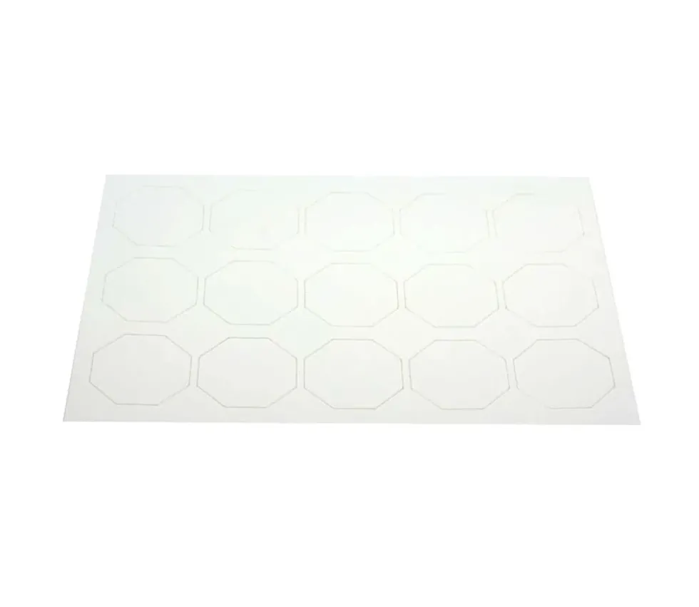 15 Tuiles octogones 50 mm blancs neutres à personnaliser