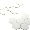 15 Tuiles épaisses hexagones blancs 50 mm vierge à personnaliser