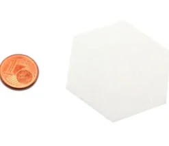15 Tuiles épaisses hexagones blancs 50 mm vierge à personnaliser
