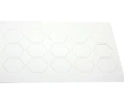 15 Tuiles épaisses hexagones blancs 50 mm vierge à personnaliser