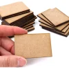 20 tuiles rectangles 6 x 4 cm en bois MDF brut
