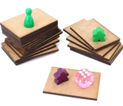 20 tuiles rectangles 6 x 4 cm en bois MDF brut