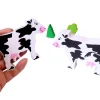 Vache en bois noire et blanche 90 x 70 x 15 mm