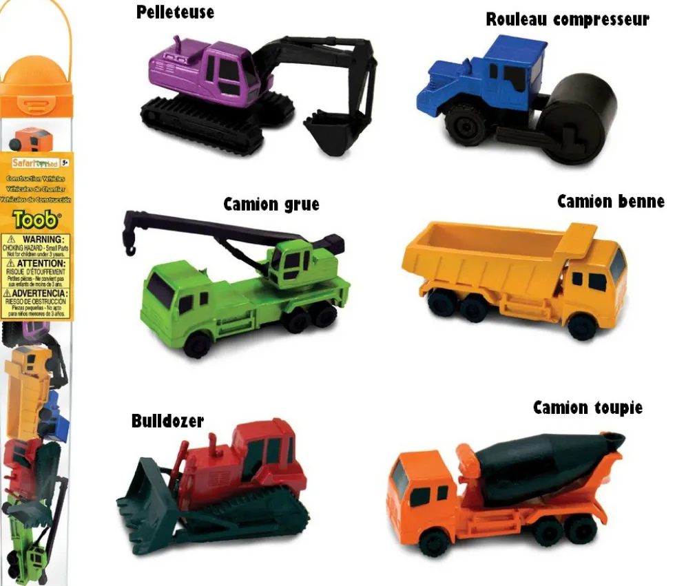 6 véhicules figurines de jeux "sur le chantier"