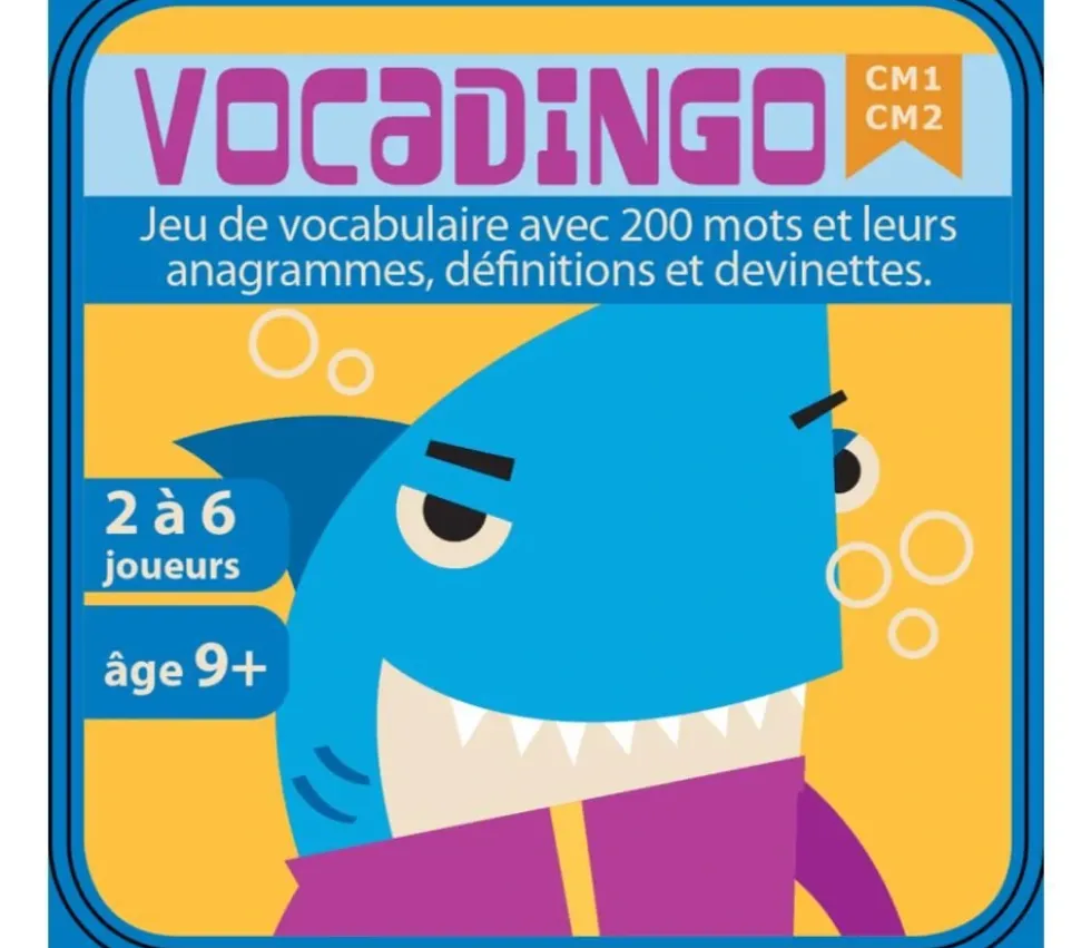 Vocadingo CM1 CM2 - jeu vocabulaire et orthographe basé sur les anagrammes
