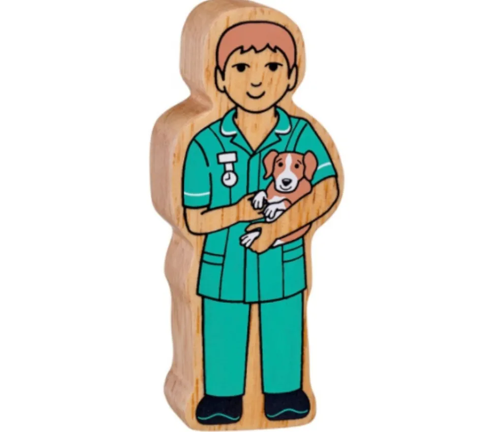 Vétérinaire en bois 100 x 42 x 25 mm personnage jeu