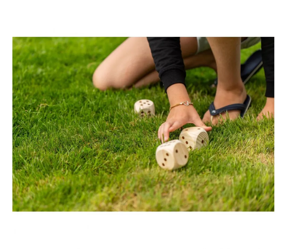 YAMS GARDEN : 5 Dés géants en bois 55 mm