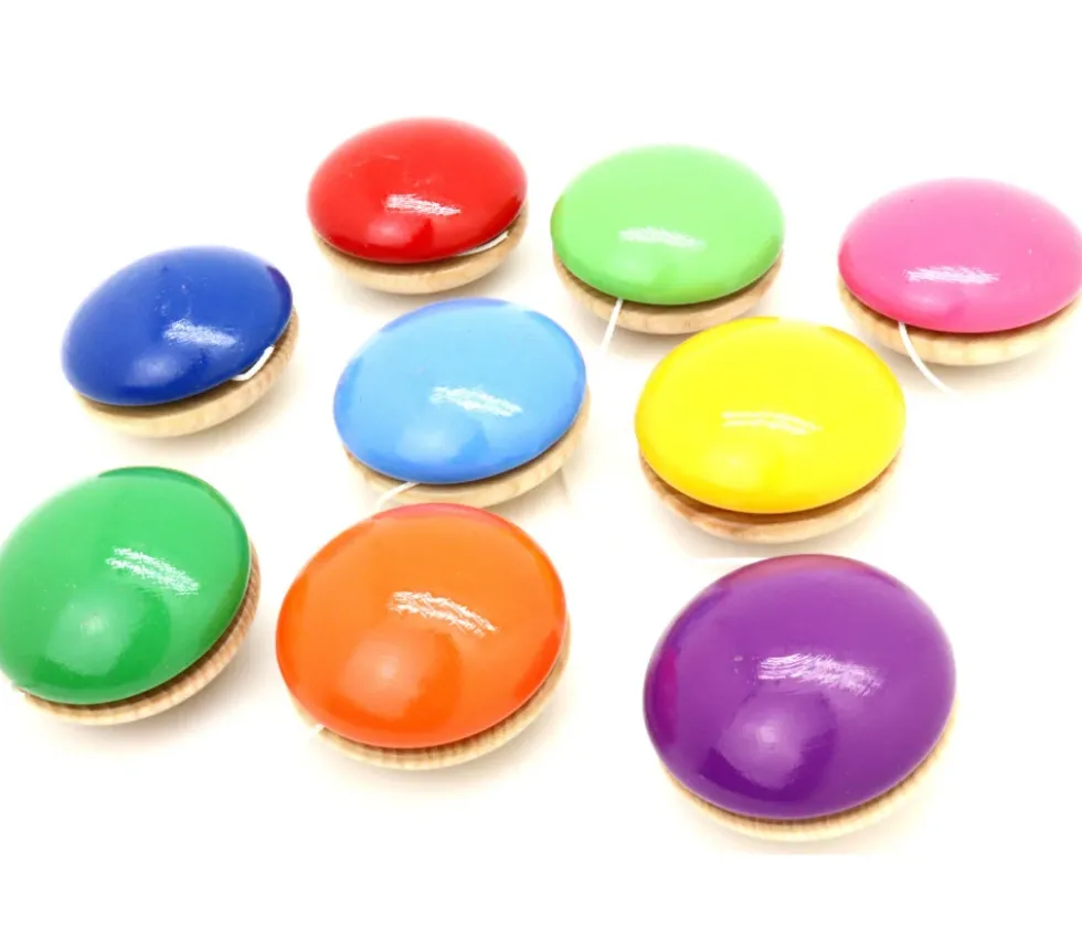 Yoyo en bois Bicolore à l'unité 5,6 cm