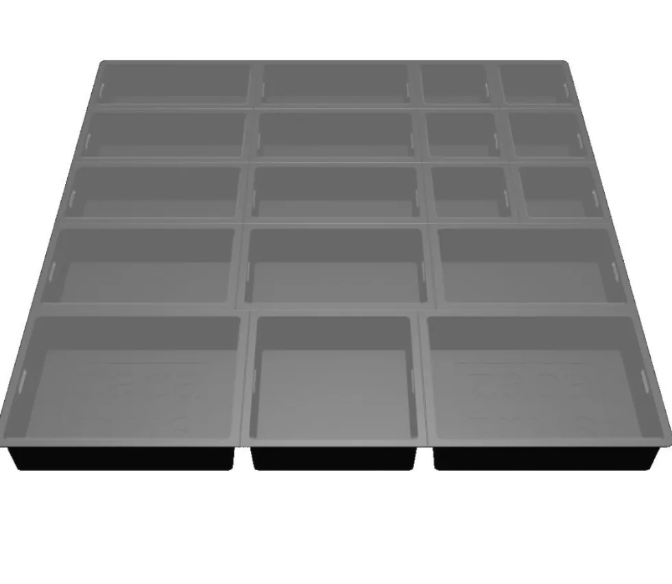 Zacabox - 18 compartiments modulaires avec couvercle - Sabot de rangement pour boite de jeu